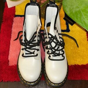 Dr. Martens White and Black Boots